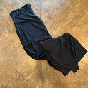 Beyond Yoga Beyond the Bump Maternity Tank Midi Dress Black Size Small EUC